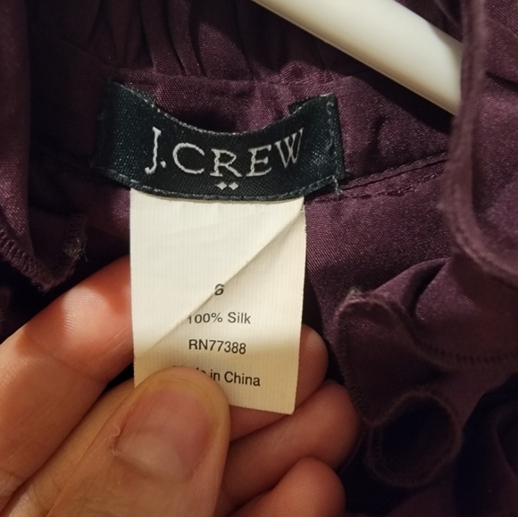 Silk ruffle button-down top-J Crew - Picture 2 of 2
